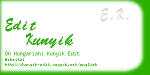 edit kunyik business card